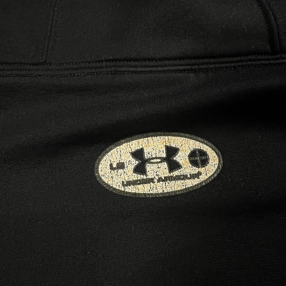 Under Armour Hoodie Mens L Black Icon Digital Camo Hunting Drawstring Sweatshirt - Picture 7 of 12